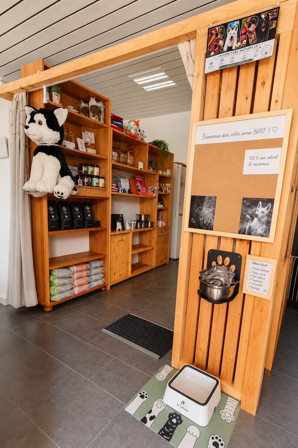 Entrée du magasin BARF Anima Cura à Vaulruz